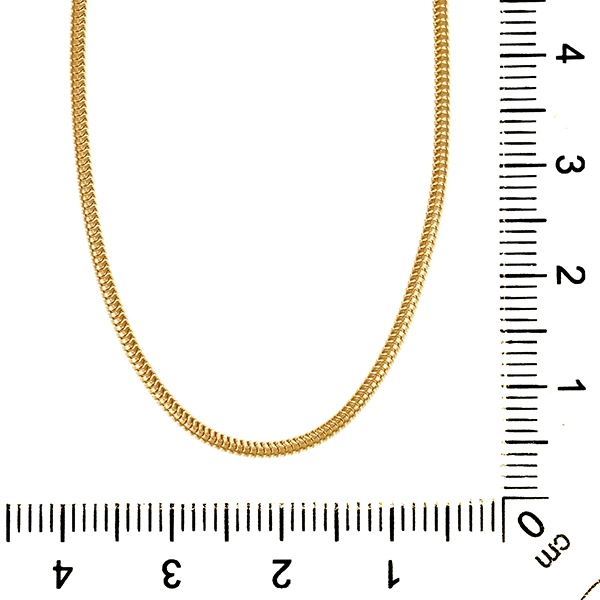 Collierkette, 8K, Gelbgold, Schlangen-