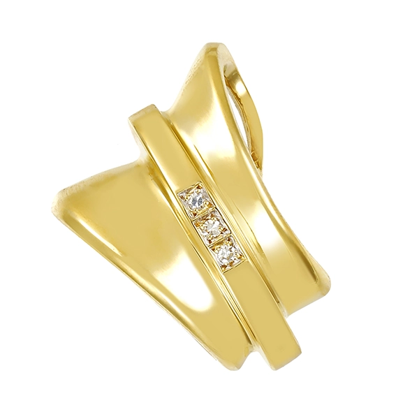 Anhänger, 14K, Gelbgold, Diamanten