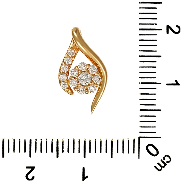 Anhänger, 14K, Gelbgold, Brillanten