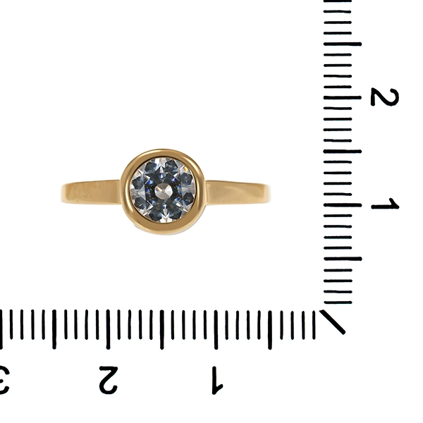 Ring, 14K, Gelbgold, Zirkonia