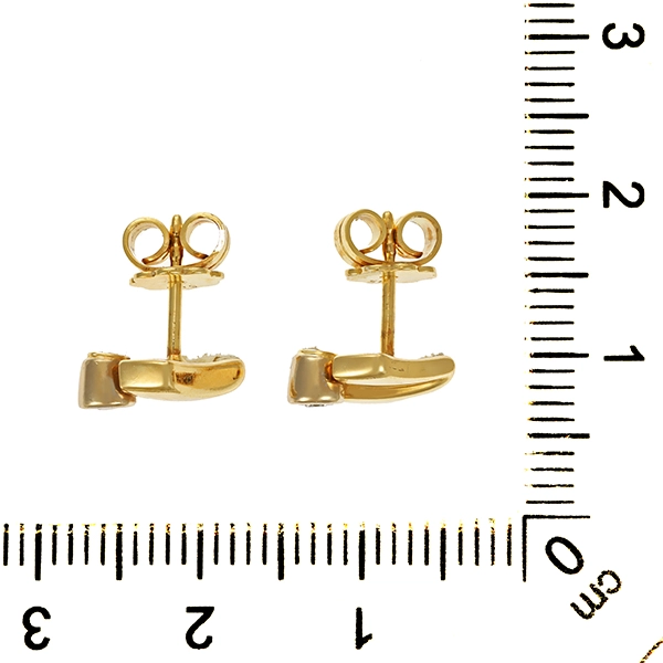 Ohrstecker, 14K, Gelb-/Weißgold, Brillanten