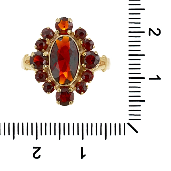 Ring, 8K, Gelbgold, Granat