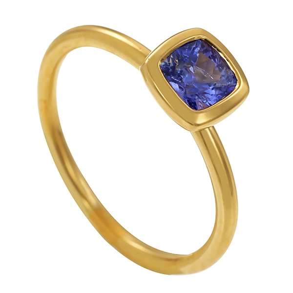 Ring, 18K, Gelbgold, Tansanit