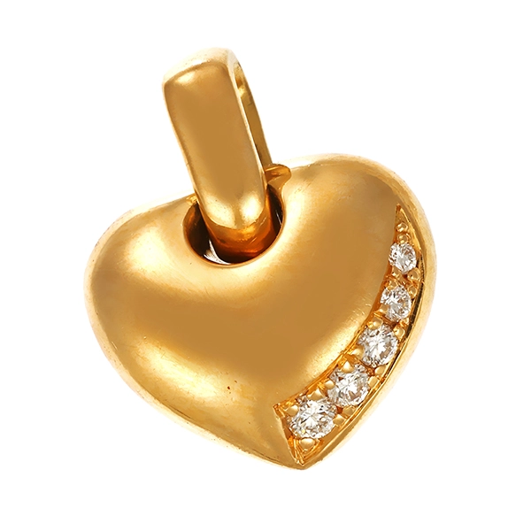 Anhänger, 18K, Gelbgold, Brillanten