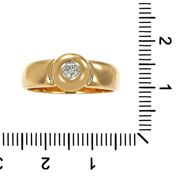 Diamantring, 14K, Gelbgold, Brillant