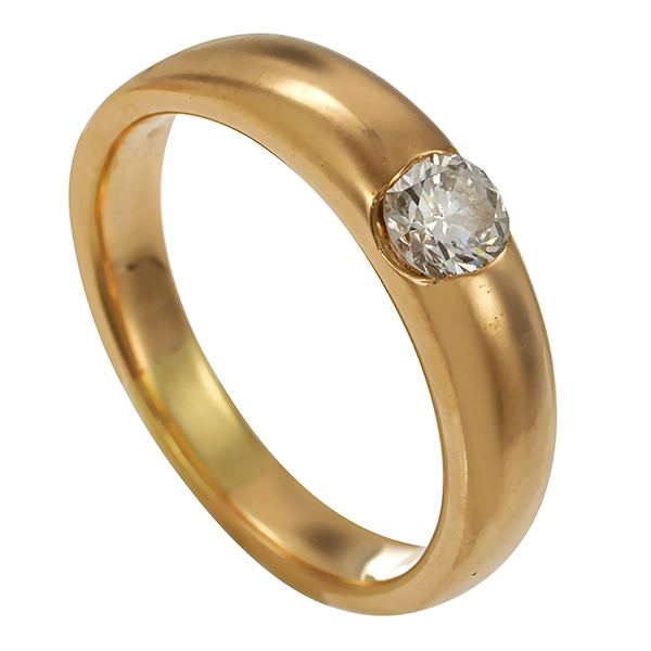 Diamantring, 14K, Gelbgold, Brillant 0,48 ct