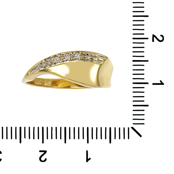 Diamantring, 14K, Gelb-/Weißgold, Brillant