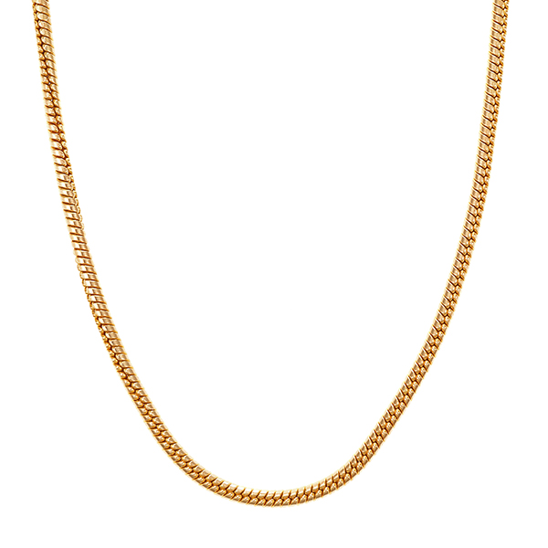 Collierkette, 14K, Gelbgold, Schlangen-