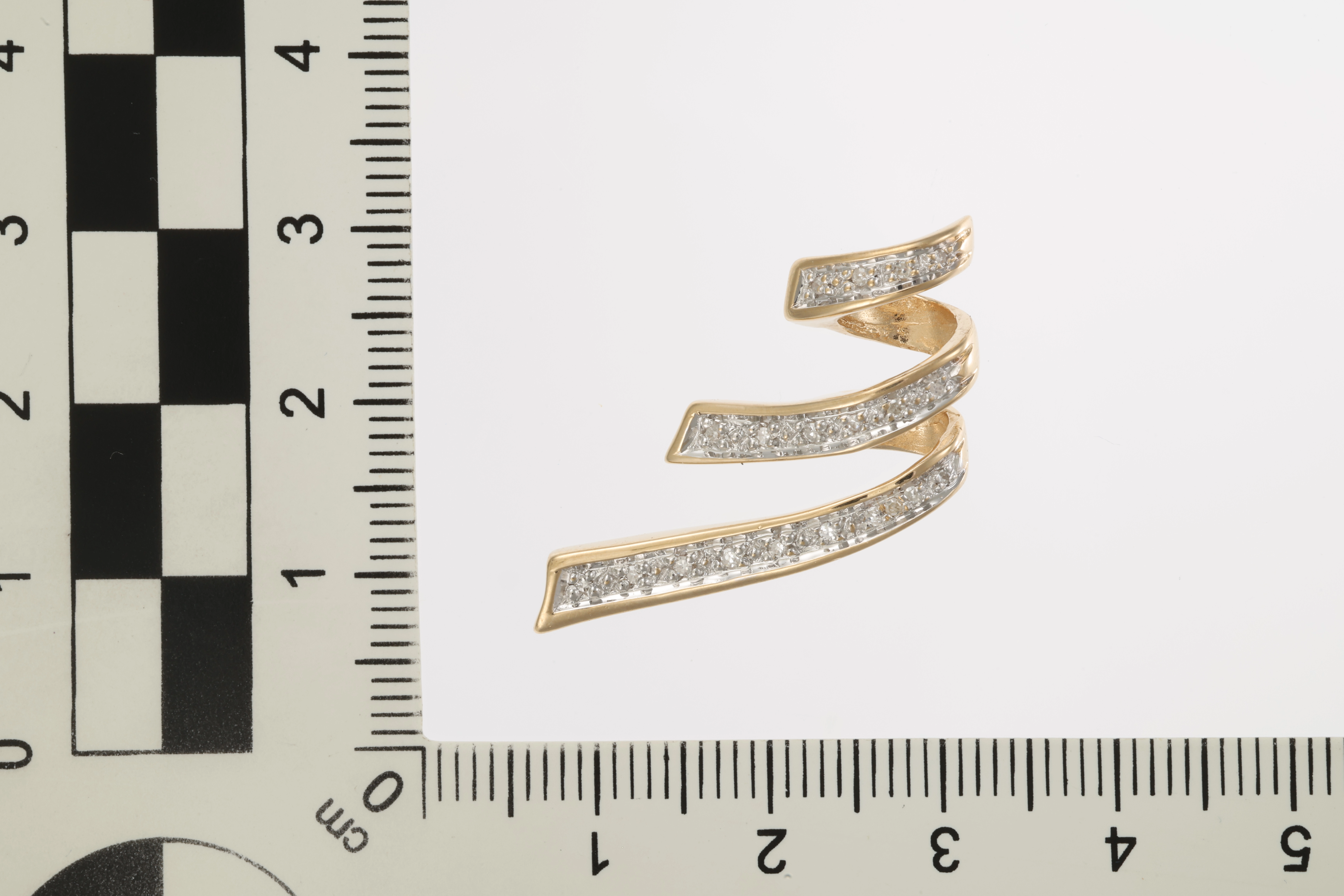 Anhänger, 14K, Gelb-/Weißgold, Diamanten