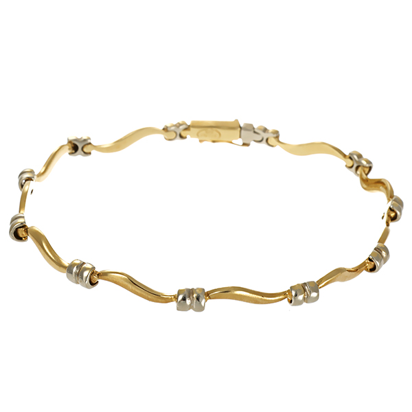 Armband, 14K, Gelb-/Weißgold