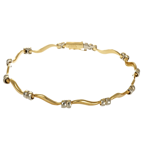 Armband, 14K, Gelb-/Weißgold