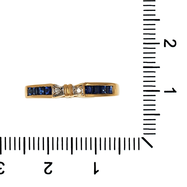 Ring, 18K, Gelbgold, Brillanten, Saphire