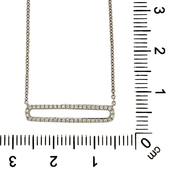 Collier, 14K, Weißgold, Brillanten