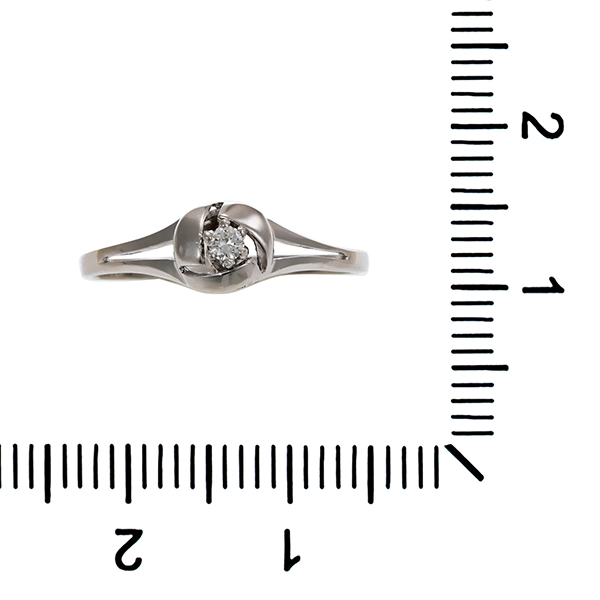 Diamantring, 14K, Weißgold, Brillant