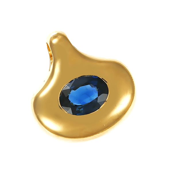 Anhänger, 18K, Gelbgold, Saphir