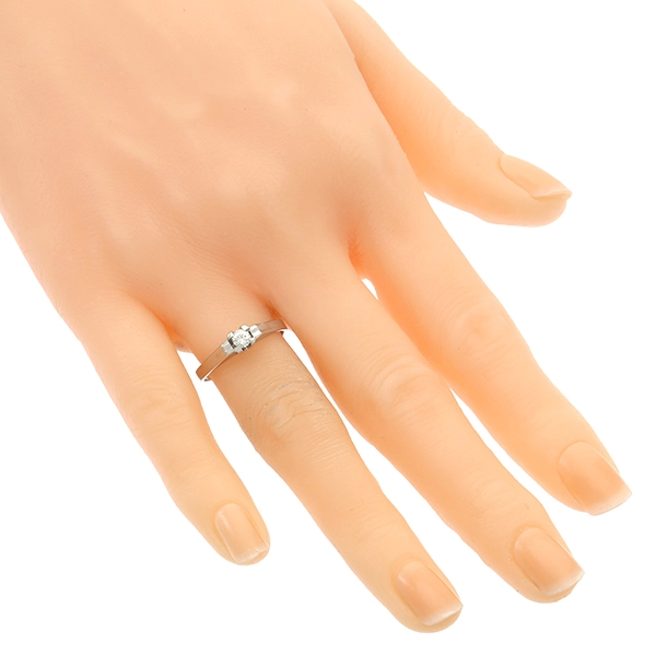 Diamantring, 14K, Weißgold, Brillant 0,15 ct