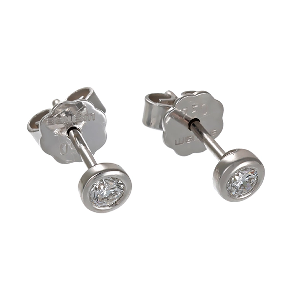 Ohrstecker, 18K, Weißgold, Brillanten