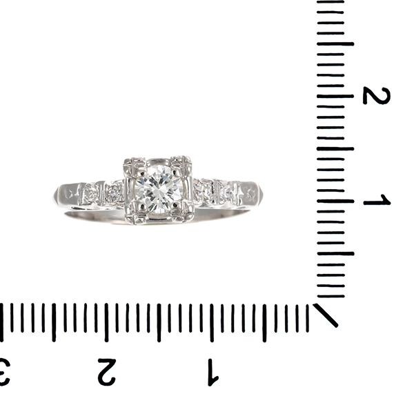 Diamantring, 18K, Weißgold, Brillant, Diamanten