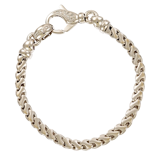 Armband, 14K, Weißgold, Diamanten