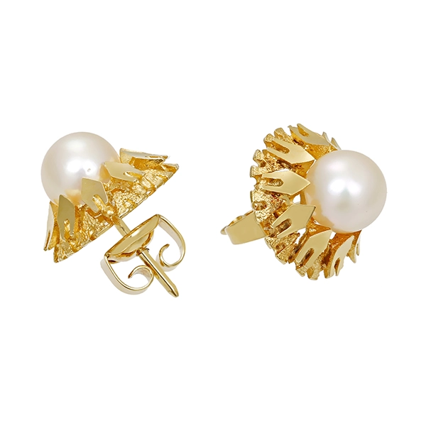 Ohrstecker, 14K, Gelbgold, Perlen