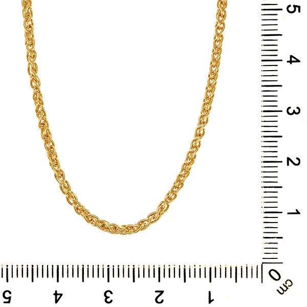 Kette, 18K, Gelbgold, Zopf-