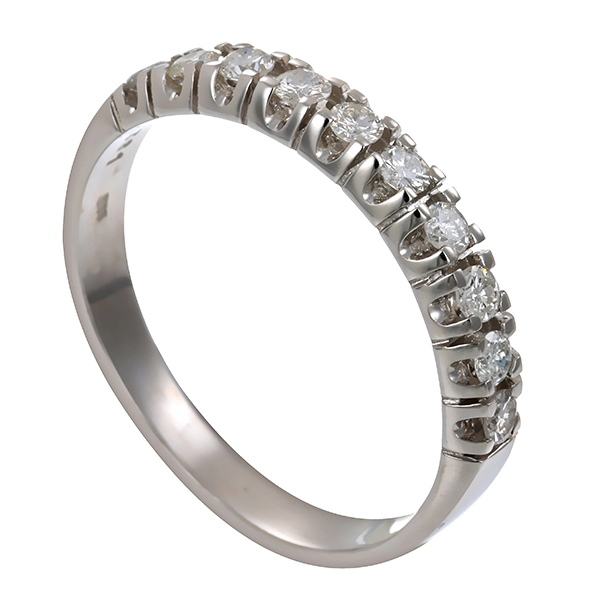 Ring, 14K, Weißgold, Brillanten