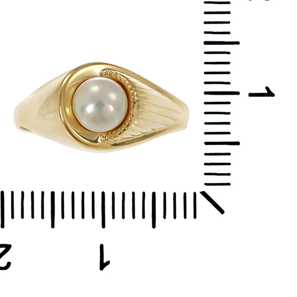 Ring, 8K, Gelbgold, Perle