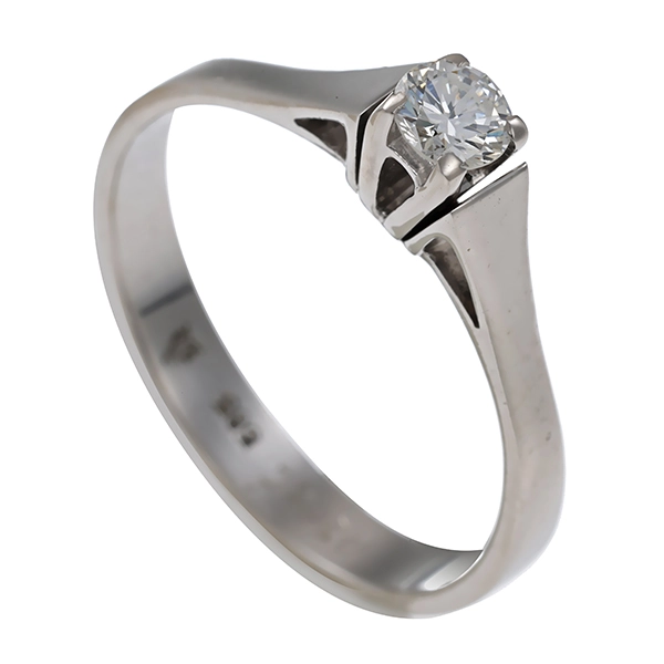 Brillantring, 14K, Weißgold, 0,20ct