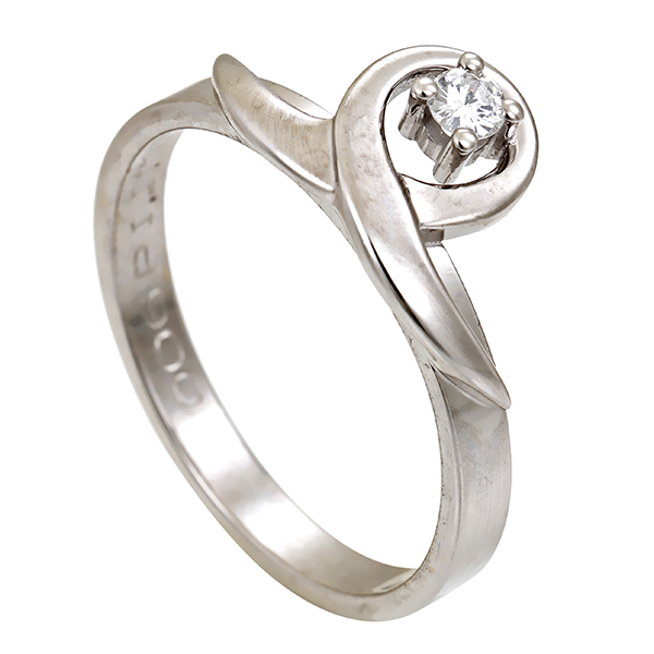 Diamantring, 14K, Weißgold, Brillant