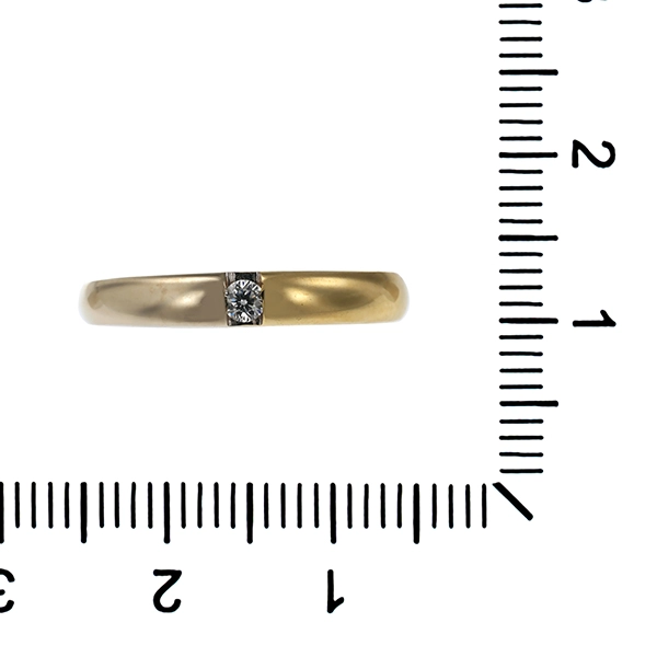 Diamantring, 14K, Gelb-/Weißgold, Brillant