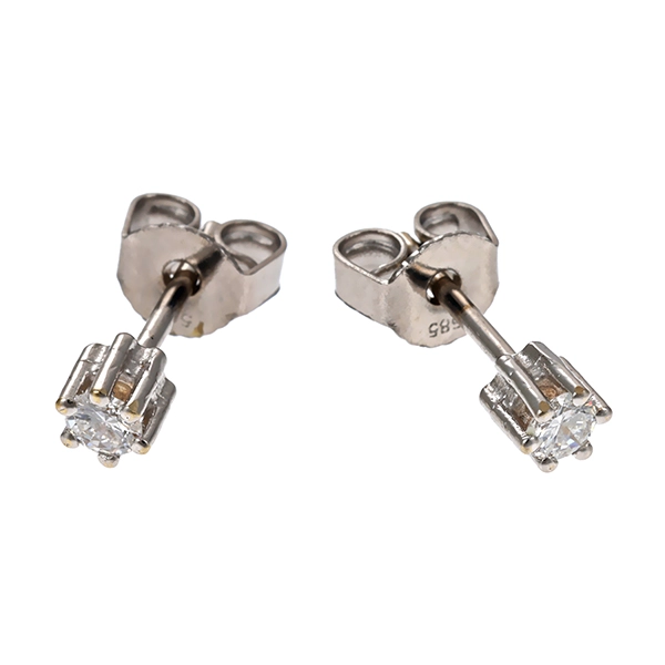 Ohrstecker, 14K, Weißgold, Brillanten