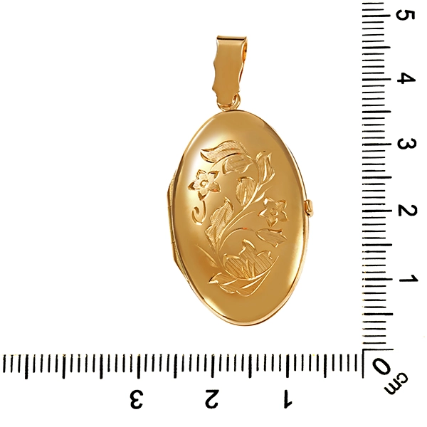 Anhänger, 18K, Gelbgold, Medaillon