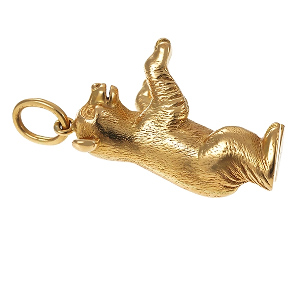 Anhänger, 18K, Gelbgold, Bär