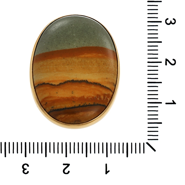 Ring, 18K, Gelbgold, Achat