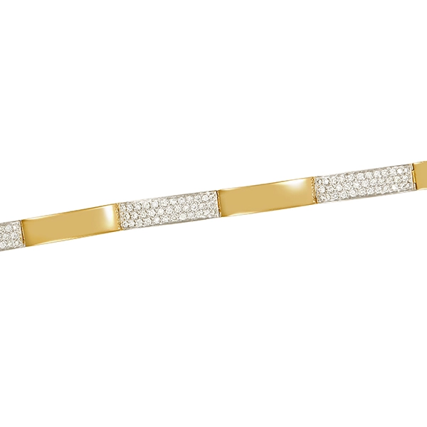 Armband, 18K, Gelb-/Weißgold, Brillant