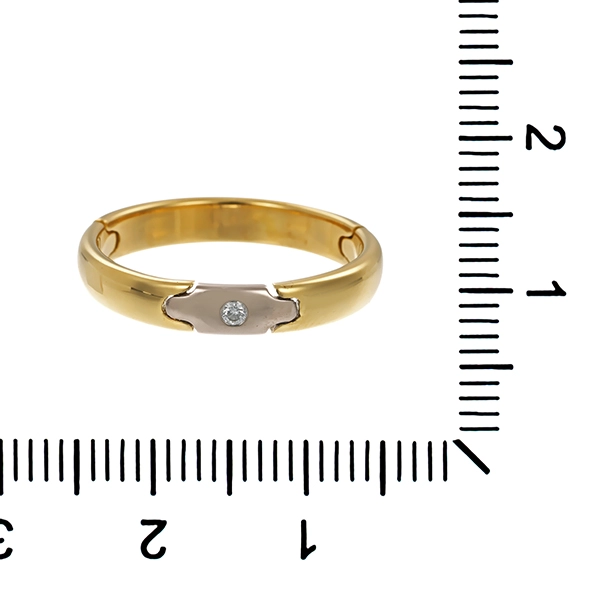 Diamantring, 14K, Gelb-/Weißgold, Brillant