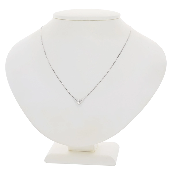 Collier, 18K, Weißgold, Brillant