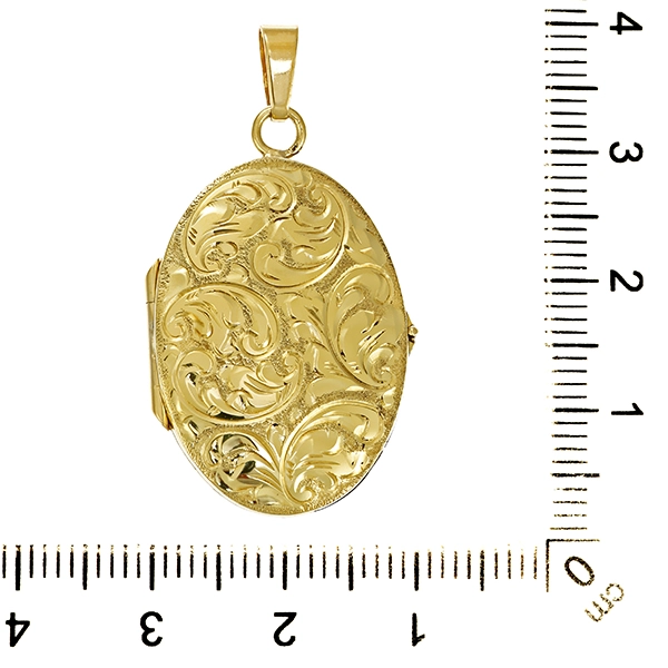 Medaillon, 14K, Gelbgold