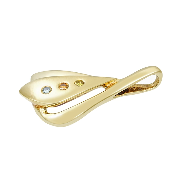 Anhänger, 14K, Gelbgold, Brillanten