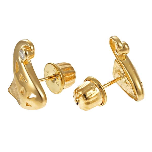 Ohrstecker, 14K, Gelbgold, Brillanten