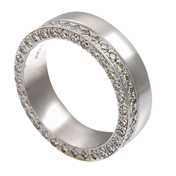 Ring, 14K, Weißgold, Brillanten, U53