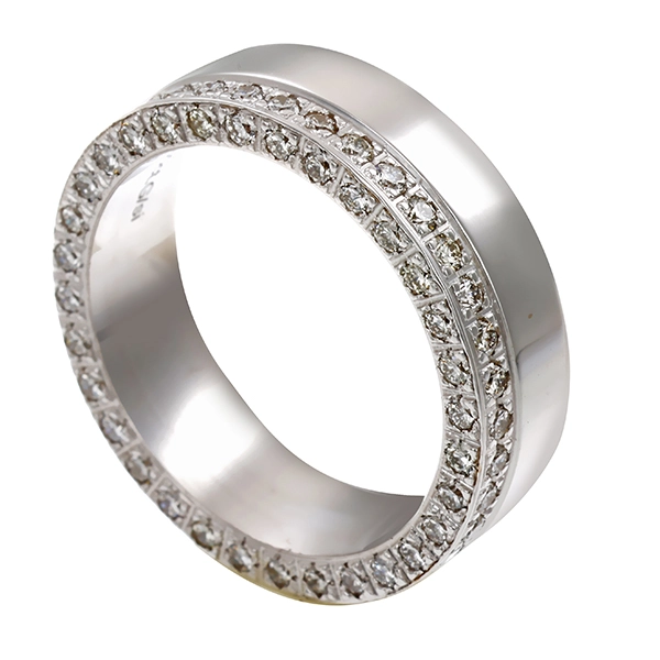 Ring, 14K, Weißgold, Brillanten, U53