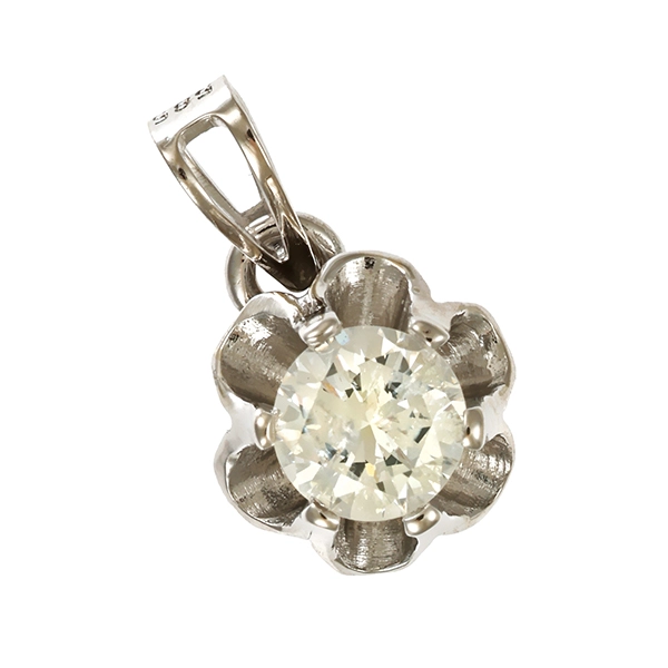 Anhänger, 14K, Weißgold, Brillant, 0,50ct