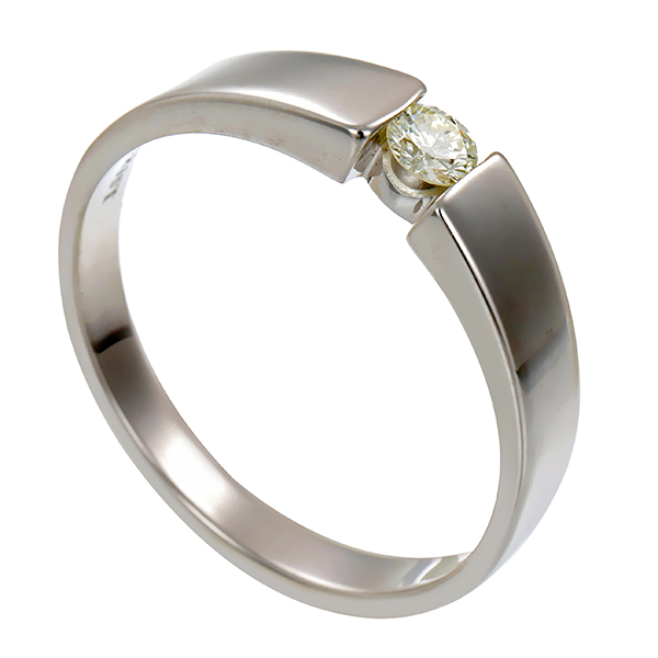 Brillantring, 14K, Weißgold, Christ, 0,10ct