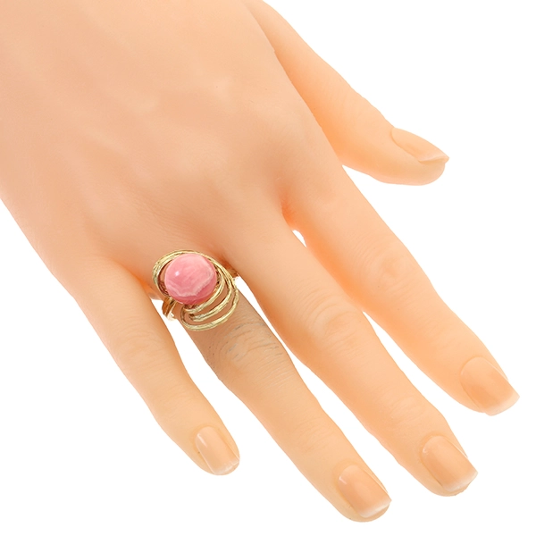 Ring, 14K, Gelbgold, Rhodochrosit