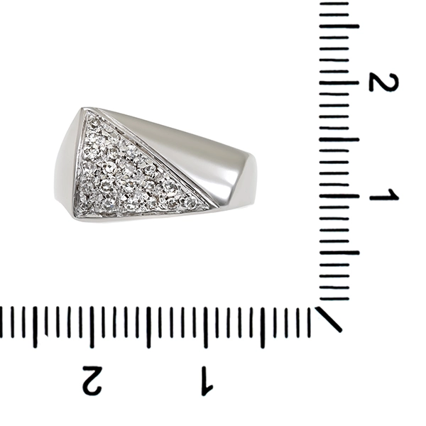 Diamantring, 18K, Weißgold, Diamanten