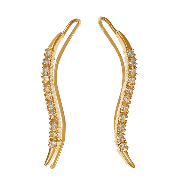 Ohrhänger, 8K, Gelbgold, Diamanten