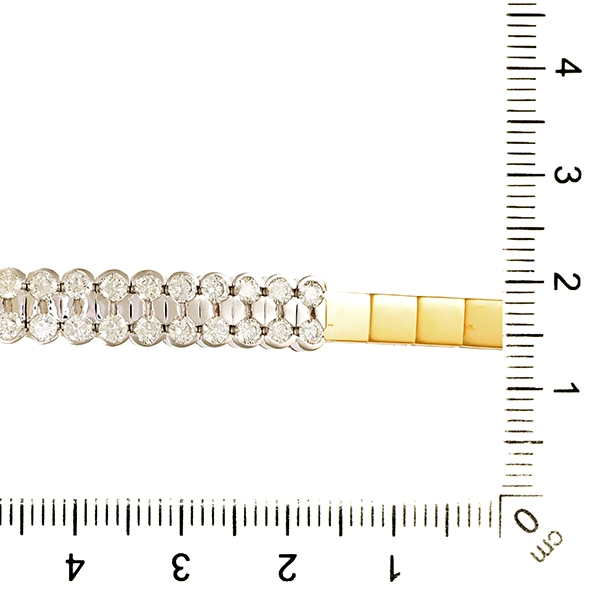 Armband, 18K, Gelb-/Weißgold, Brillanten