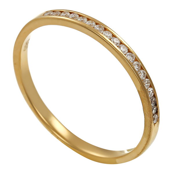 Ring, 14K, Gelbgold, Brillanten