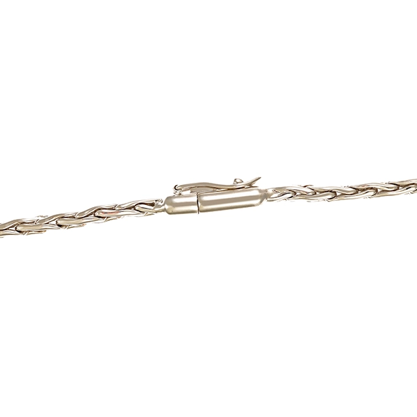Collier, 18K, Weißgold, Brillant, Smaragd